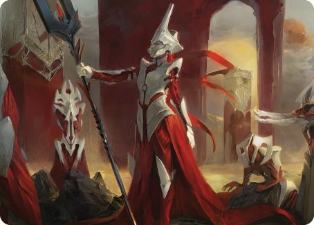 Porcelain Zealot Art Card [Phyrexia: All Will Be One Art Series] | Exor Games Truro