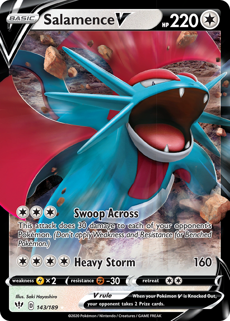 Salamence V (143/189) [Sword & Shield: Darkness Ablaze] | Exor Games Truro