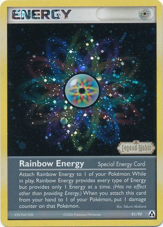 Rainbow Energy (81/92) (Stamped) [EX: Legend Maker] | Exor Games Truro