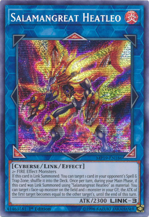 Salamangreat Heatleo [MP19-EN186] Prismatic Secret Rare | Exor Games Truro