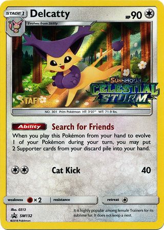 Delcatty (SM132) (Staff Prerelease Promo) [Sun & Moon: Black Star Promos] | Exor Games Truro