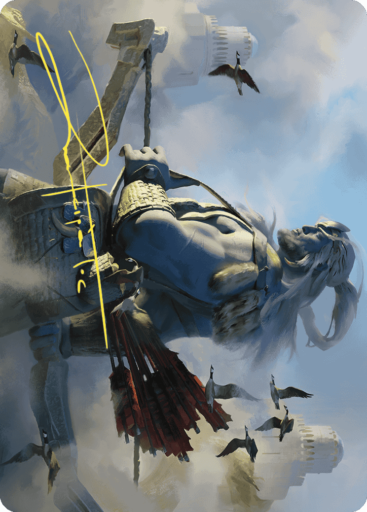 Skybeast Tracker Art Card (Gold-Stamped Signature) [Wilds of Eldraine Art Series] | Exor Games Truro