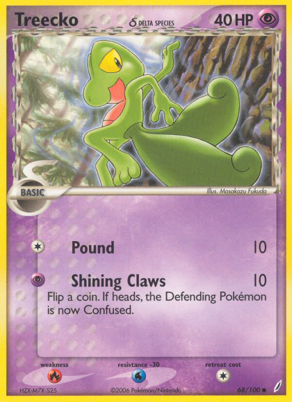 Treecko (68/100) (Delta Species) [EX: Crystal Guardians] | Exor Games Truro