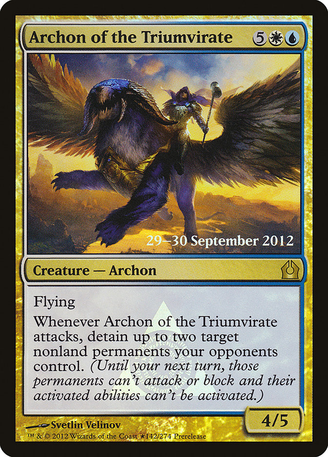 Archon of the Triumvirate [Return to Ravnica Prerelease Promos] | Exor Games Truro