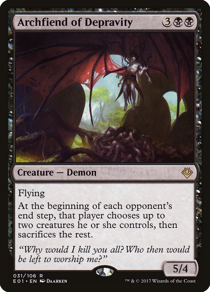 Archfiend of Depravity [Archenemy: Nicol Bolas] | Exor Games Truro