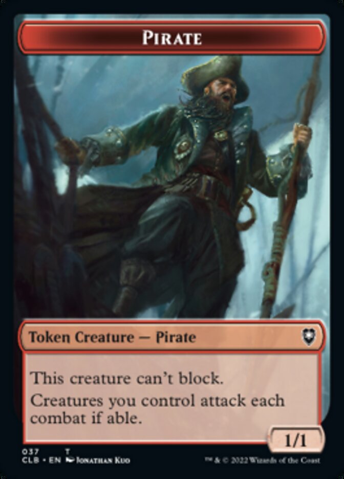 Pirate // Goblin Double-sided Token [Commander Legends: Battle for Baldur's Gate Tokens] | Exor Games Truro