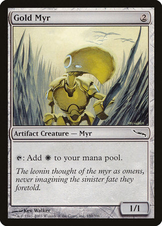 Gold Myr [Mirrodin] | Exor Games Truro