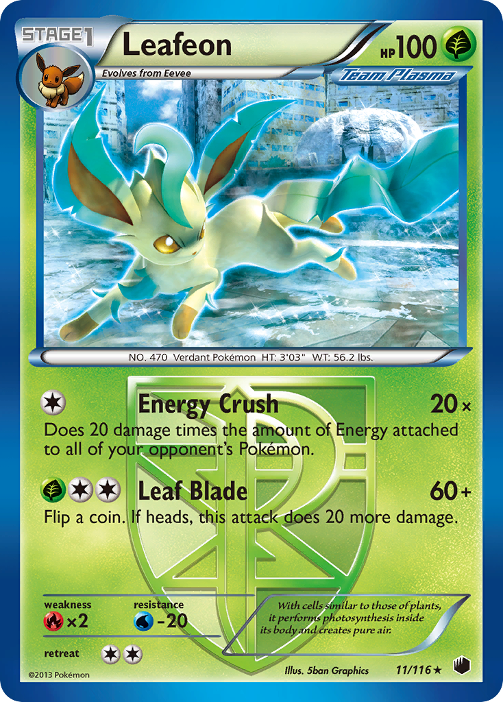 Leafeon (11/116) [Black & White: Plasma Freeze] | Exor Games Truro