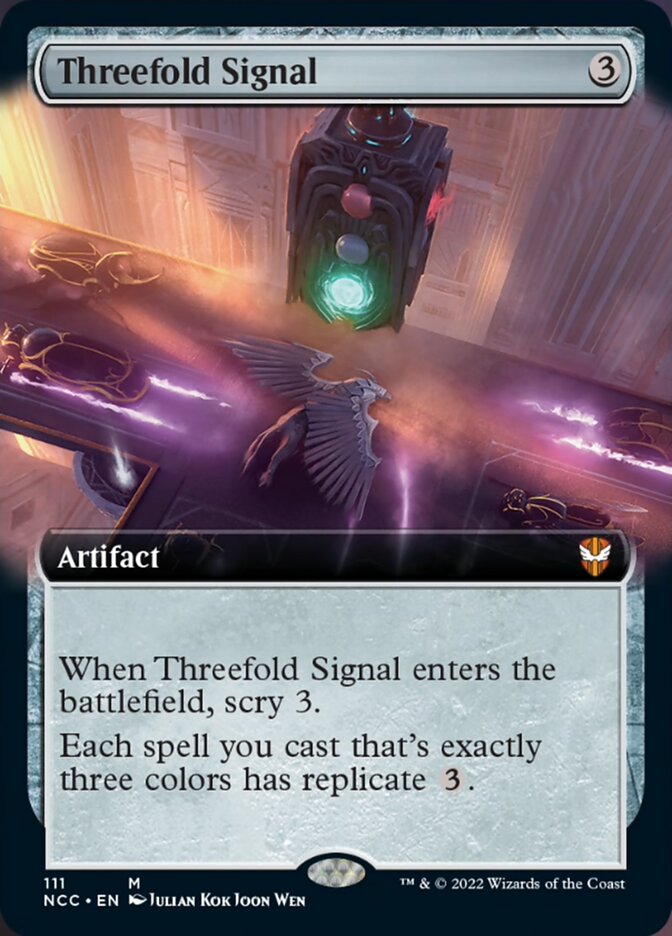 Threefold Signal (Extended Art) [Streets of New Capenna Commander] | Exor Games Truro