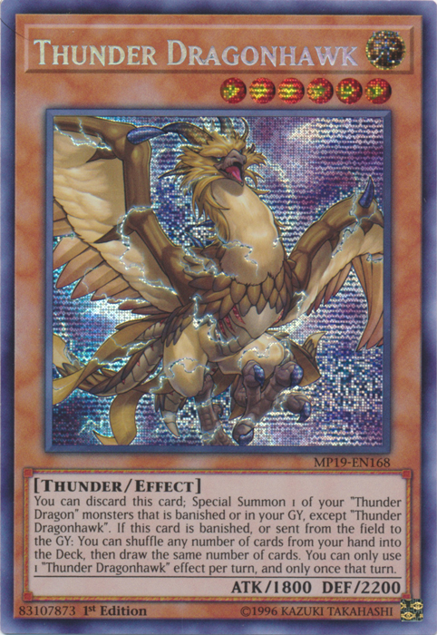 Thunder Dragonhawk [MP19-EN168] Prismatic Secret Rare | Exor Games Truro