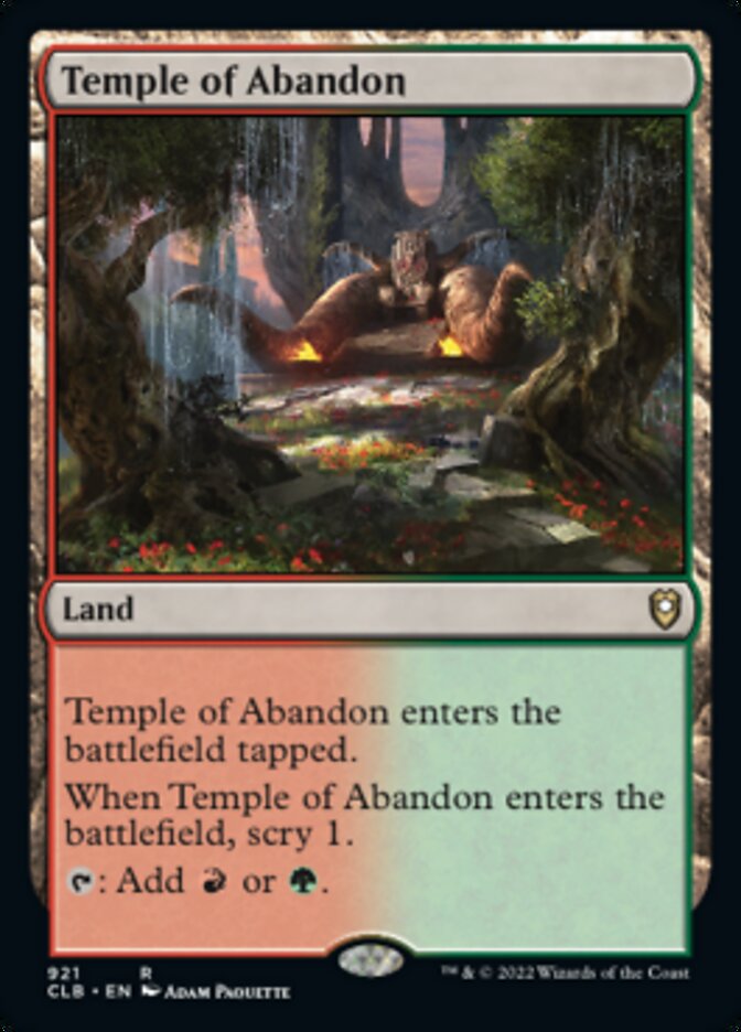 Temple of Abandon [Commander Legends: Battle for Baldur's Gate] | Exor Games Truro