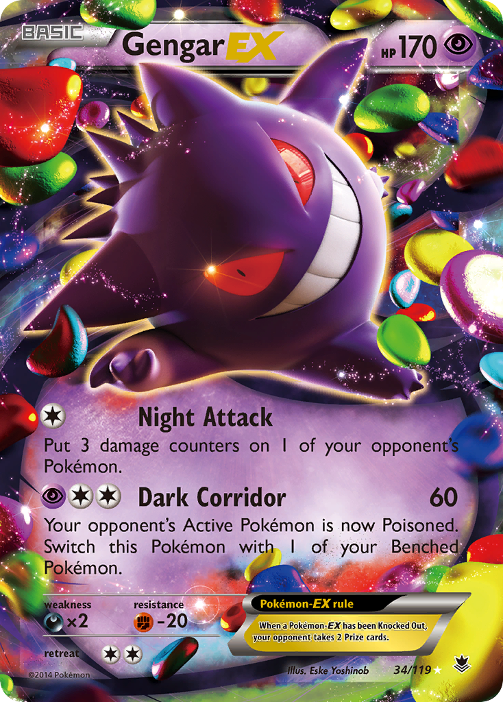 Gengar EX (34/119) [XY: Phantom Forces] | Exor Games Truro