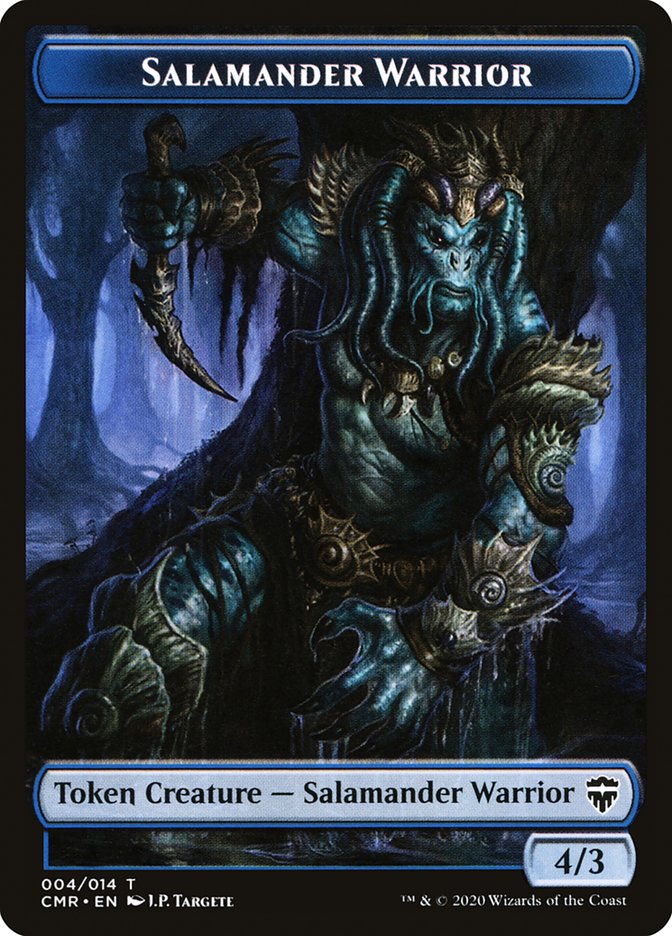 Angel // Salamander Warrior Token [Commander Legends Tokens] | Exor Games Truro