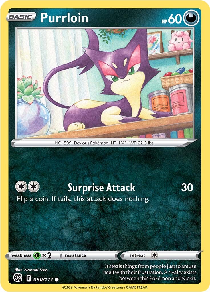 Purrloin (090/172) [Sword & Shield: Brilliant Stars] | Exor Games Truro