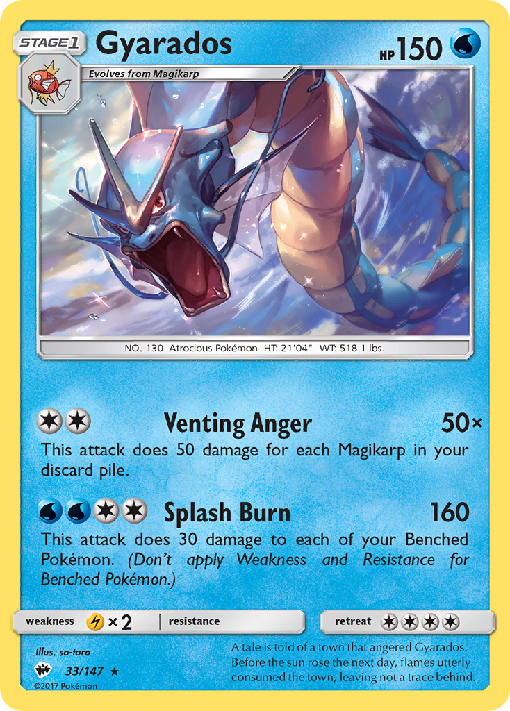 Gyarados (33/147) [Sun & Moon: Burning Shadows] | Exor Games Truro