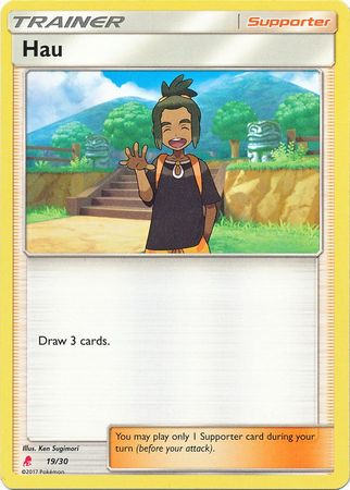 Hau (19/30) [Sun & Moon: Trainer Kit - Lycanroc] | Exor Games Truro