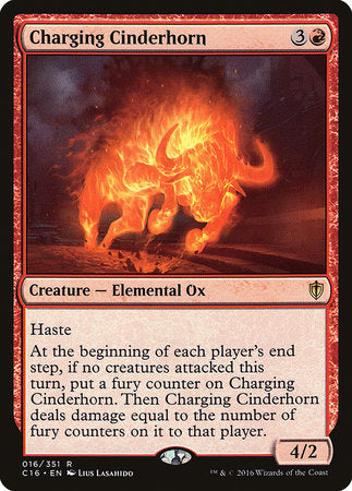 Charging Cinderhorn [Commander 2016] | Exor Games Truro