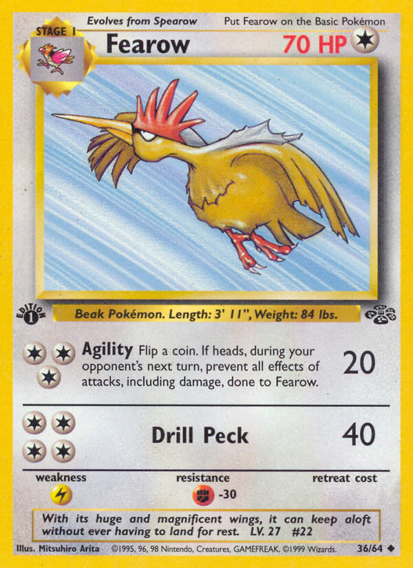 Fearow (36/64) [Jungle 1st Edition] | Exor Games Truro