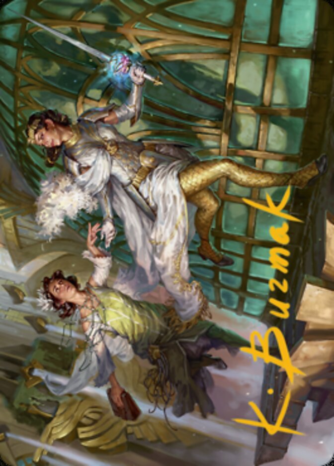 Daring Escape Art Card (Gold-Stamped Signature) [Streets of New Capenna Art Series] | Exor Games Truro