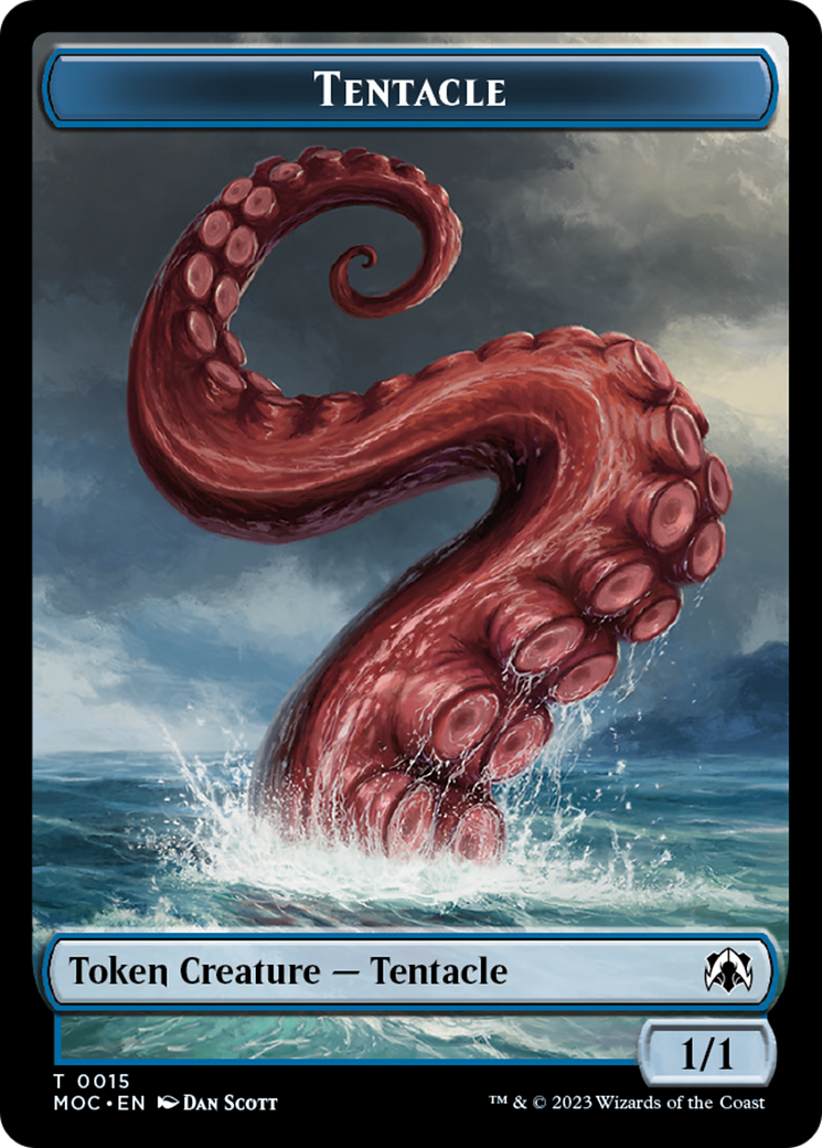 Tentacle // Human (26) Double-Sided Token [March of the Machine Commander Tokens] | Exor Games Truro