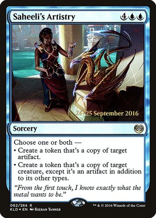 Saheeli's Artistry [Kaladesh Promos] | Exor Games Truro