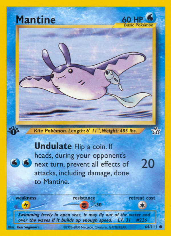 Mantine (64/111) [Neo Genesis 1st Edition] | Exor Games Truro
