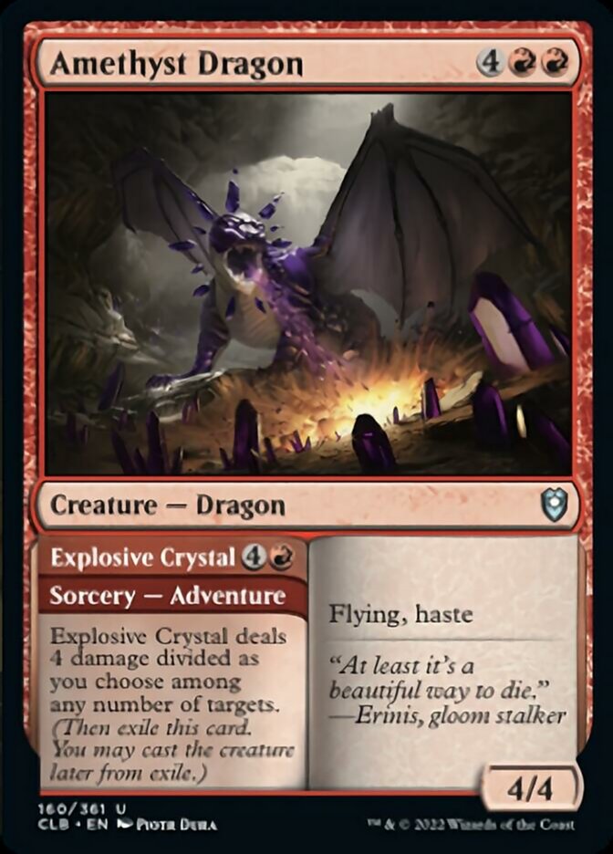 Amethyst Dragon // Explosive Crystal [Commander Legends: Battle for Baldur's Gate] | Exor Games Truro