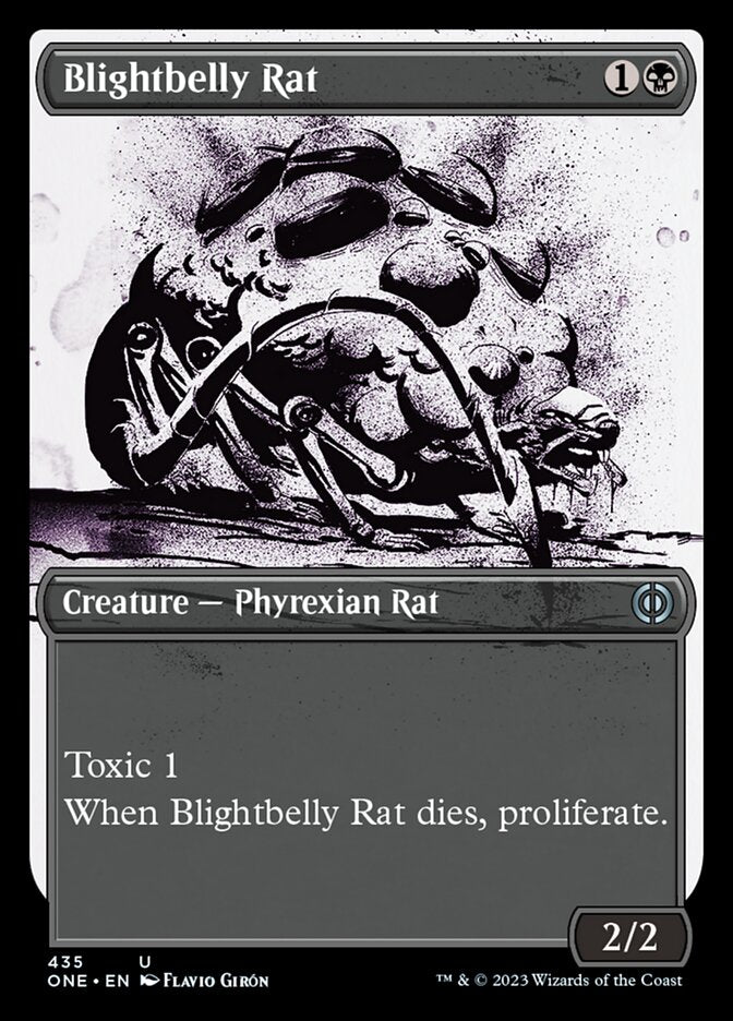 Blightbelly Rat (Showcase Ichor Step-and-Compleat Foil) [Phyrexia: All Will Be One] | Exor Games Truro