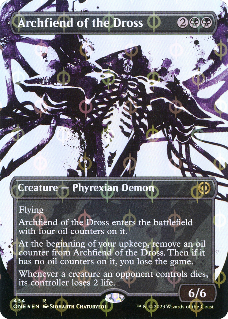 Archfiend of the Dross (Borderless Ichor Step-and-Compleat Foil) [Phyrexia: All Will Be One] | Exor Games Truro