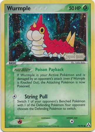 Wurmple (70/92) (Stamped) [EX: Legend Maker] | Exor Games Truro