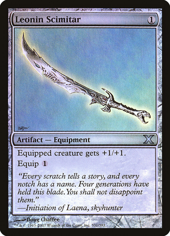 Leonin Scimitar (Premium Foil) [Tenth Edition] | Exor Games Truro