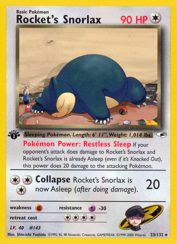 Rocket's Snorlax (33/132) [Gym Heroes 1st Edition] | Exor Games Truro