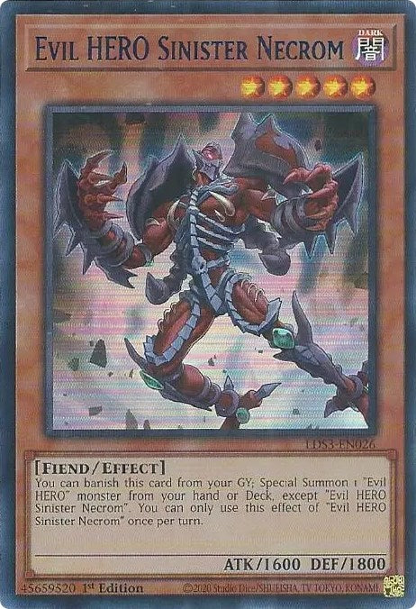 Evil HERO Sinister Necrom (Blue) [LDS3-EN026] Ultra Rare | Exor Games Truro