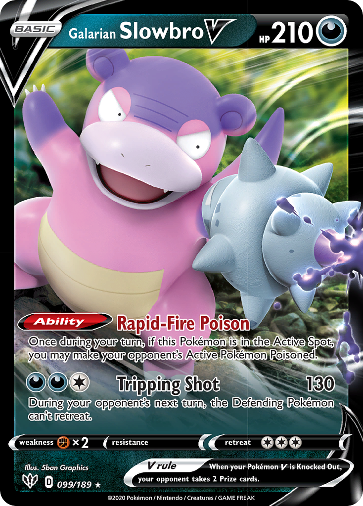 Galarian Slowbro V (099/189) [Sword & Shield: Darkness Ablaze] | Exor Games Truro