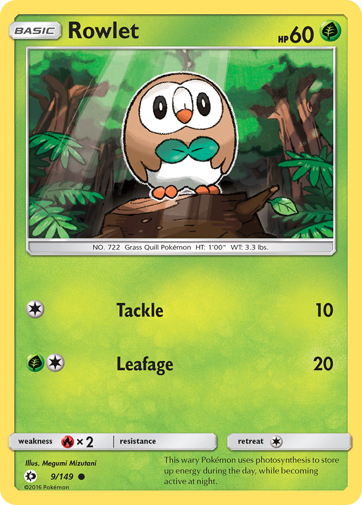 Rowlet (9/149) [Sun & Moon: Base Set] | Exor Games Truro