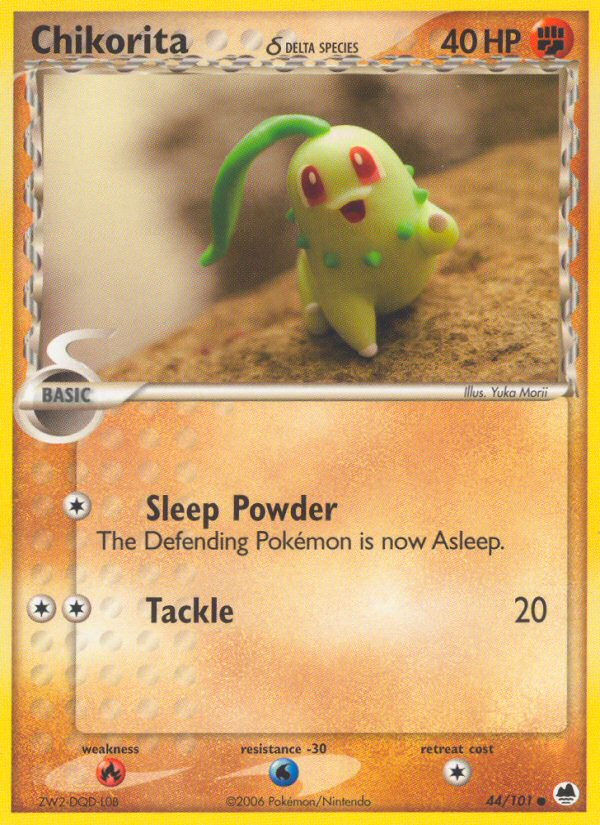 Chikorita (44/101) (Delta Species) [EX: Dragon Frontiers] | Exor Games Truro