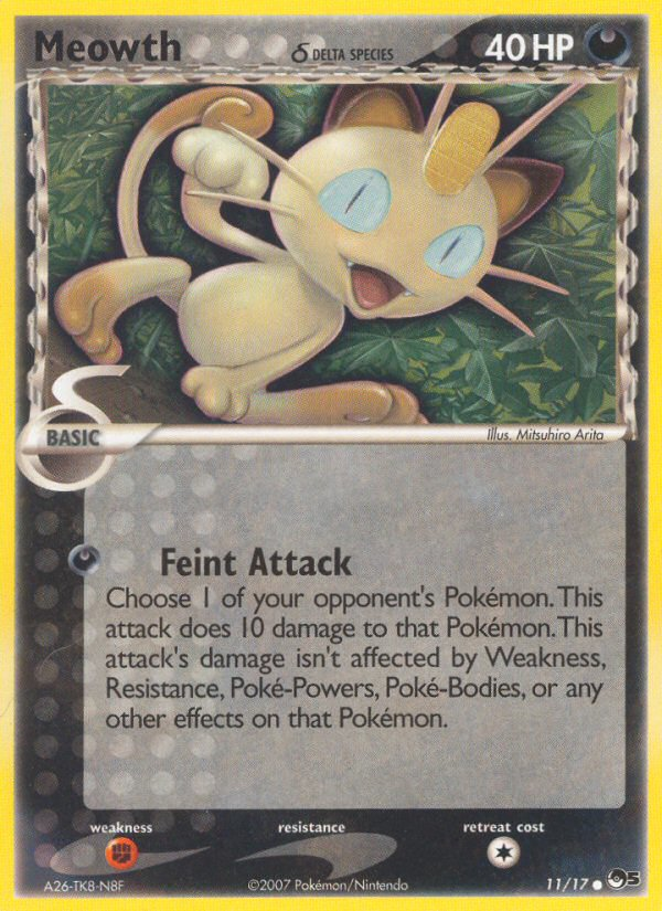 Meowth (11/17) (Delta Species) [POP Series 5] | Exor Games Truro