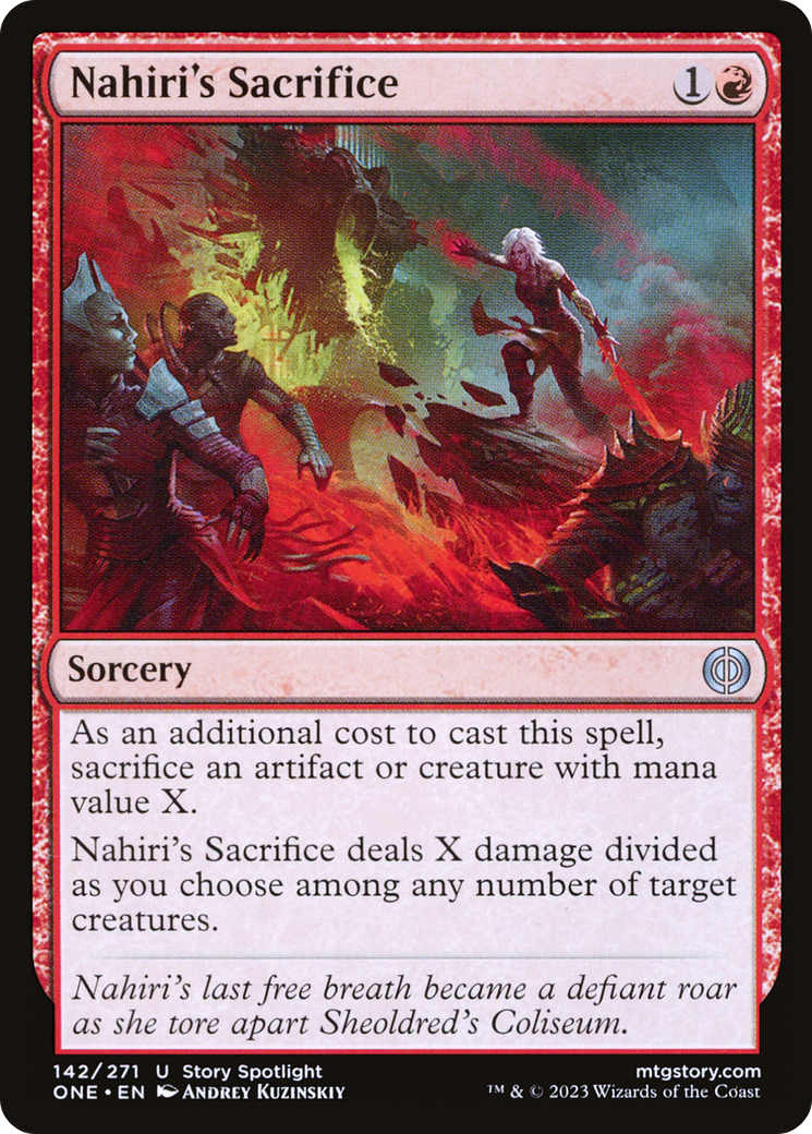 Nahiri's Sacrifice [Phyrexia: All Will Be One] | Exor Games Truro
