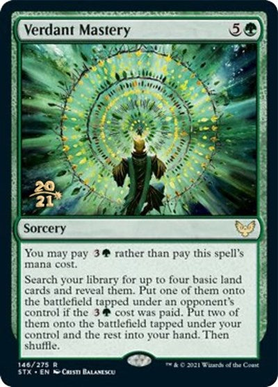 Verdant Mastery [Strixhaven: School of Mages Prerelease Promos] | Exor Games Truro
