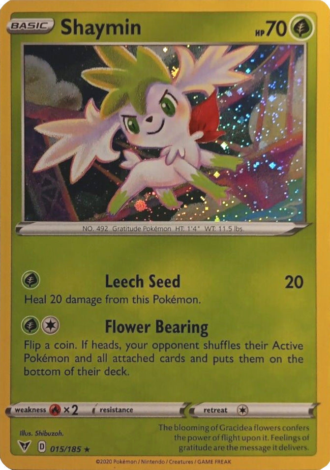 Shaymin (015/185) (Cosmos Holo) [Sword & Shield: Vivid Voltage] | Exor Games Truro