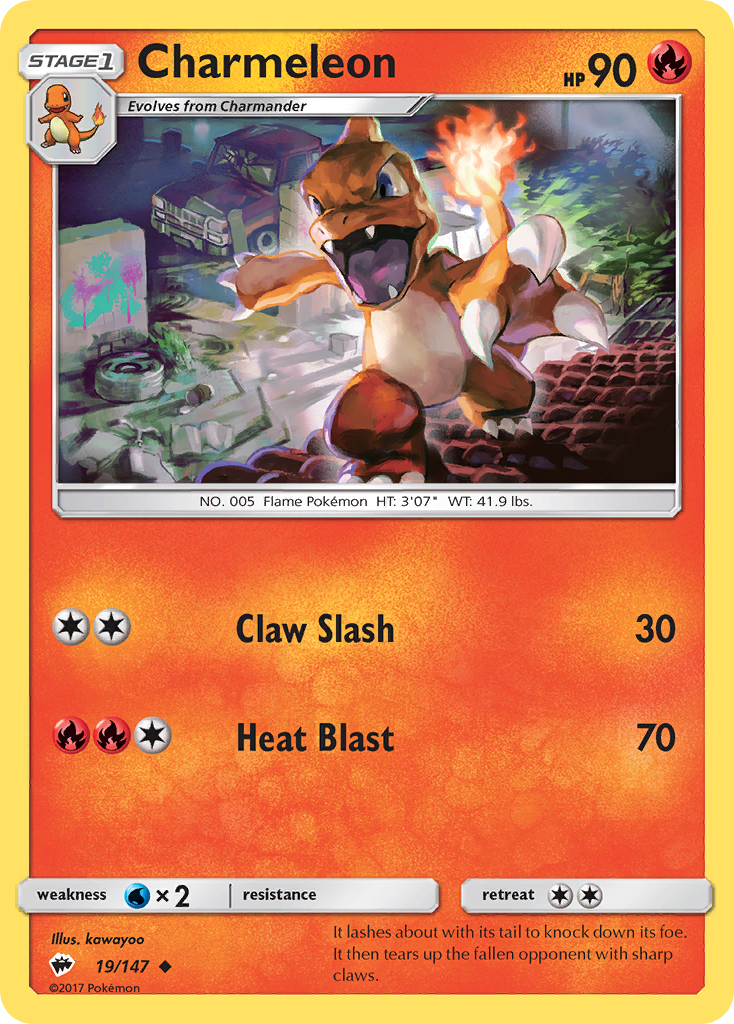 Charmeleon (19/147) [Sun & Moon: Burning Shadows] | Exor Games Truro