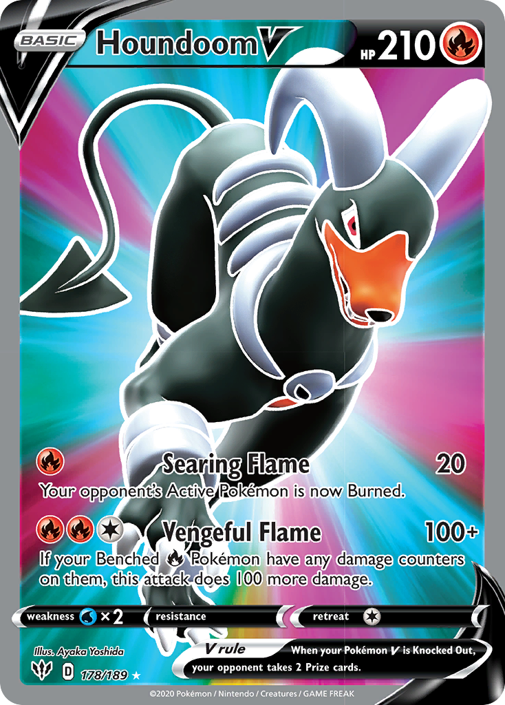 Houndoom V (178/189) [Sword & Shield: Darkness Ablaze] | Exor Games Truro