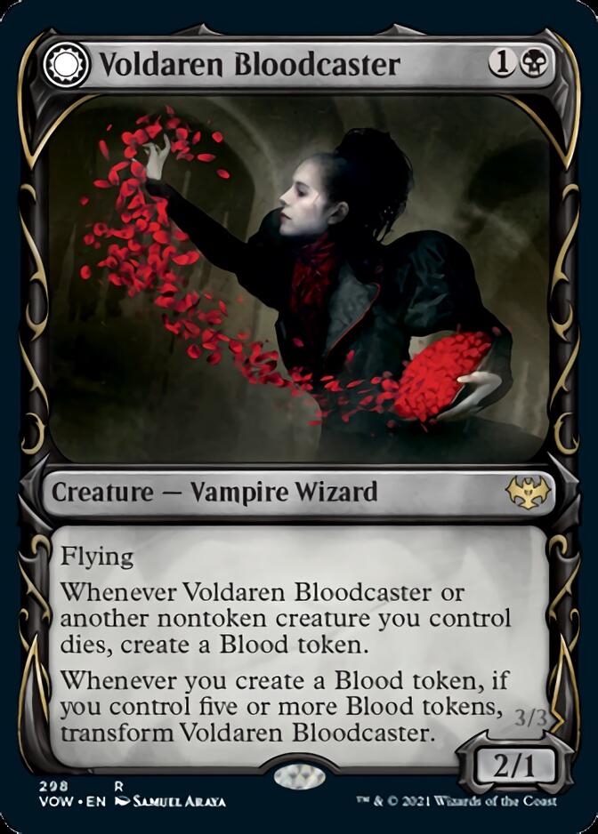 Voldaren Bloodcaster // Bloodbat Summoner (Showcase Fang Frame) [Innistrad: Crimson Vow] | Exor Games Truro