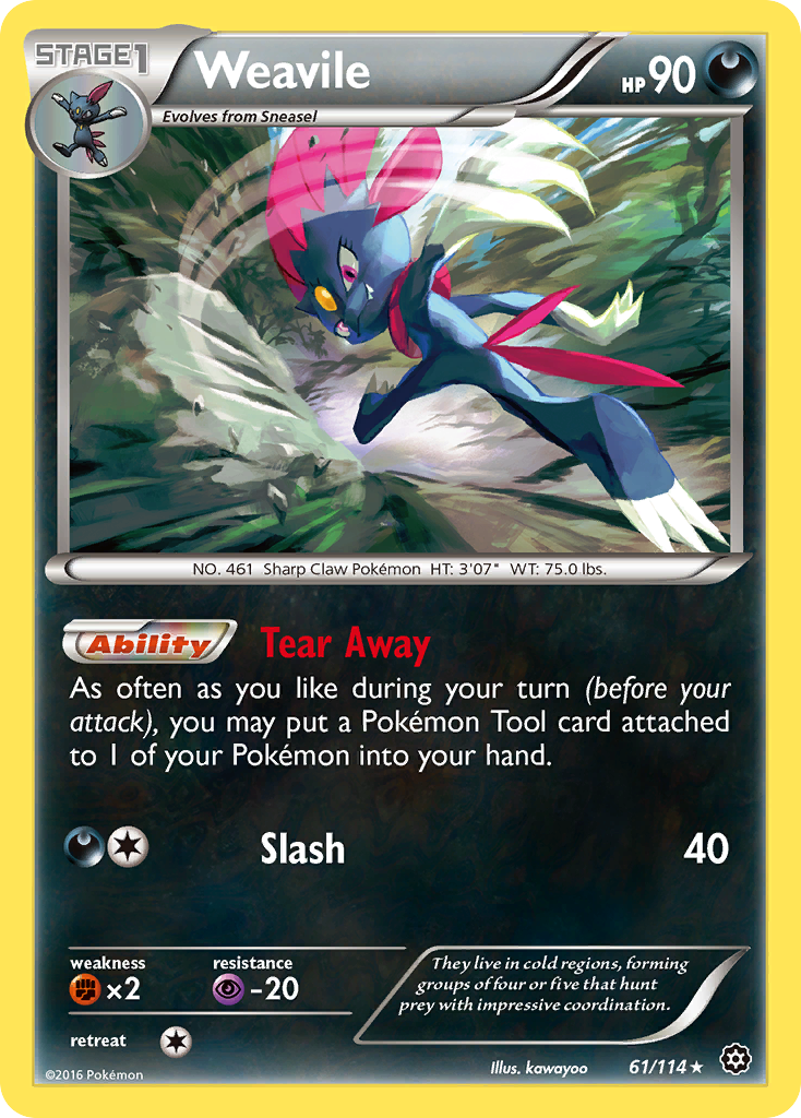 Weavile (61/114) [XY: Steam Siege] | Exor Games Truro