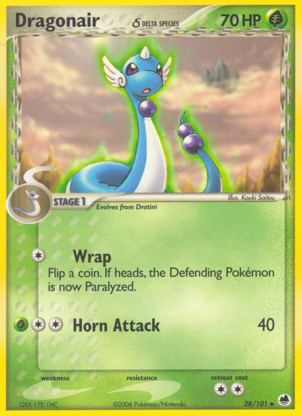 Dragonair (28/101) (Delta Species) [EX: Dragon Frontiers] | Exor Games Truro
