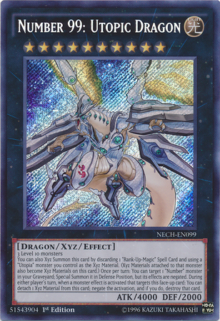 Number 99: Utopic Dragon [NECH-EN099] Secret Rare | Exor Games Truro