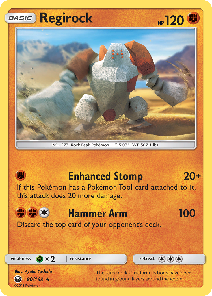 Regirock (80/168) [Sun & Moon: Celestial Storm] | Exor Games Truro